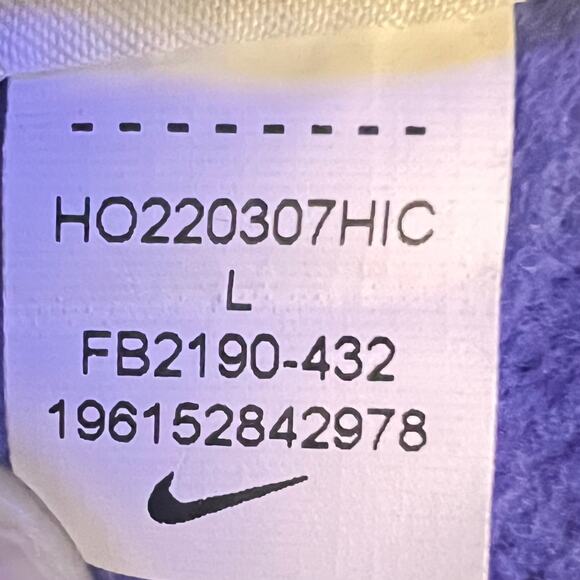 Nike Sports Utility Fleece Hoodie Blue & Moss Beige Mix Size Large NWOT - Picture 7 of 7